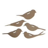 Sada kartonových tvarů - Ptáci 5 ks