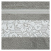 Bavlněná froté osuška s bordurou VIKI 70x140 cm, šedá, 500 gr Mybesthome