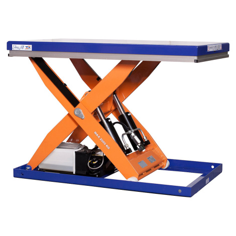 Edmolift Kompaktní zvedací stůl, stacionární, nosnost 2000 kg, plošina d x š 1300 x 800 mm, užit