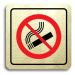 Accept Piktogram "zákaz kouření" (80 × 80 mm) (zlatá tabulka - barevný tisk)
