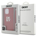 DKNY PU Leather Stack Logo Wrist Strap kryt iPhone 14 Pro červený