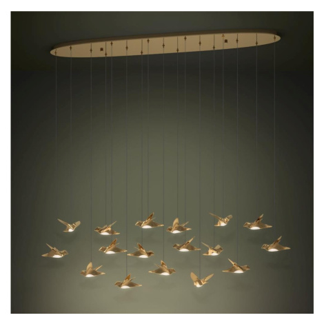 Eglo Eglo 390399 - LED Stmívatelný lustr na lanku PARATEBUENO 17xLED/3W/230V zlatá