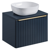 ArtCom Koupelnová skříňka s umyvadlem a deskou SANTA FE Blue DU60/1 | 60 cm