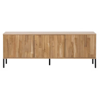 TV stolek z dubového dřeva v přírodní barvě 150x56 cm Gravure – WOOOD