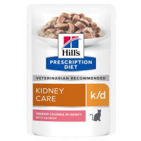 Hill's Prescription Diet k/d Kidney Care - Výhodné balení 2 x 12 kapsiček (24 x 85 g) (losos)