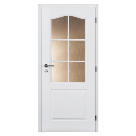 Doornite Interiérové dveře Socrates 2/3 sklo, lakované, bílé, 60 L