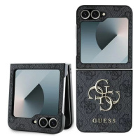 Kryt Guess GUHCZF64GMGGR Z Flip6 F741 black Leather 4G Metal Logo (GUHCZF64GMGGR)