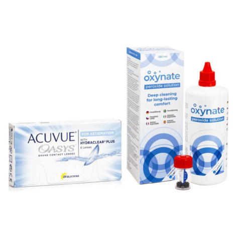 Johnson & Johnson Acuvue Oasys for Astigmatism (6 čoček) + Oxynate Peroxide 380 ml s pouzdrem