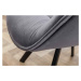 LuxD Designová otočná židle Kiara šedý samet