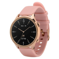 Garett Smartwatch Veronica zlatá, růžový řemínek Zlatá