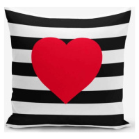 Povlak na polštář Minimalist Cushion Covers Navy Heart, 45 x 45 cm