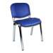Konferenční židle ISO eko-kůže CHROM Modrá D4 EKO