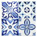 Samolepicí dekorace Crearreda Tile Cover Azulejos 31223 Kachlík, modro-bílé ornamenty