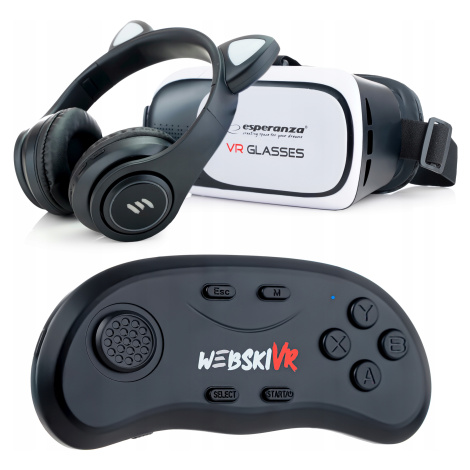 Virtuální Realita Brýle Vr 3D 360 Pro Telefon S Ovladačem Sluchátka