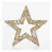 Hvězda, zlatá s glitry, 25 cm
