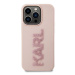 Karl Lagerfeld hard silikonové pouzdro iPhone 15 PRO 6.1" pink 3D Rubber Glitter Logo