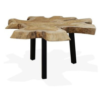 Konferenční stolek pravé teakové dřevo 80x70x38 cm