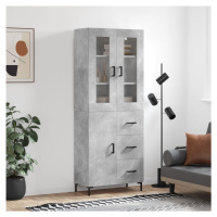 vidaXL Skříň highboard betonově šedá 69,5x34x180 cm kompozitní dřevo