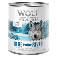 Wolf of Wilderness konzervy, 24 x 800 g za skvělou cenu - NOVÉ: Blue River - rybí