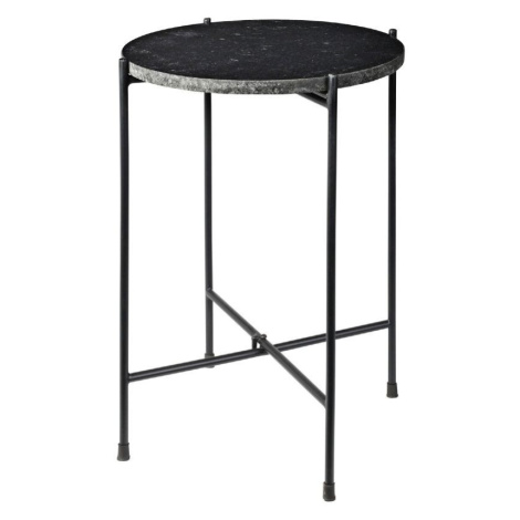 HOMESTYLING Odkládací stolek mramorový černý 35x46 cm KO-A71100010