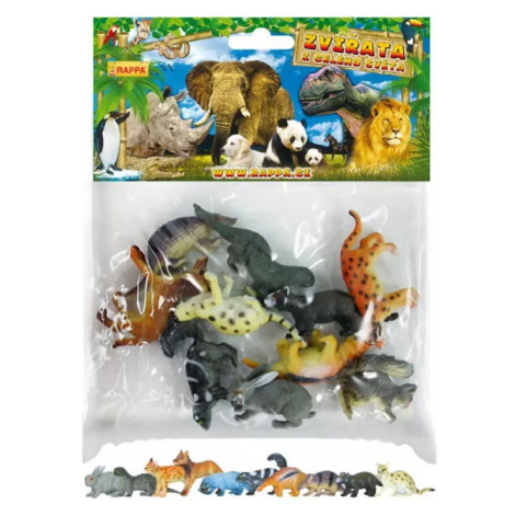 Zvířata divoká lesní 3-6cm plastové figurky zvířátka set 10ks v sáčku POLESIE
