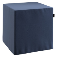 Dekoria Náhradní potah na sedák -kostka pevná, tmavě modrá, kostka 40 x 40 x 40 cm, Ingrid, 705-