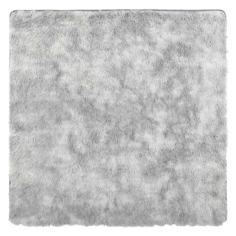vidaXL Koberec Shaggy s vysokým vlasem NAVARRA stříbrošedý 120x120 cm