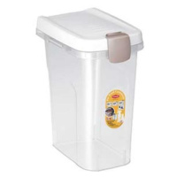 Stefanplast Pet food Container 33x22x41cm 15l průsvitný/bílý barel na 6kg granulí