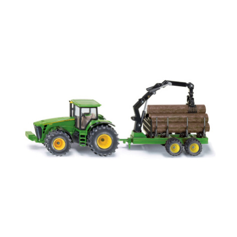 SIKU Farmer - Traktor John Deere s lesním přívěsem 1:50