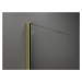 MEXEN/S KIOTO Sprchová zástěna WALK-IN 50x200 cm 8 mm, zlatá, transparent 800-050-101-50-00