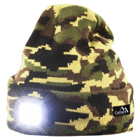 Čepice ARMY s LED svítilnou USB nabíjení