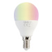 Chytrá E14 RGBW LED lampa P45 matná 4,9W 470 lm 2200-4000K