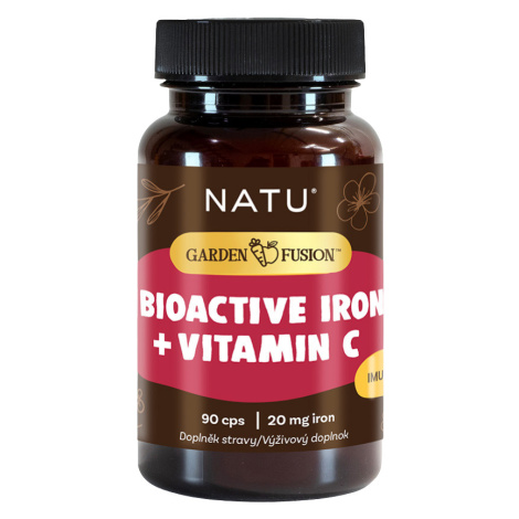NATU Garden Fusion, Bioaktivní železo 20 mg s vitaminem C a piperinem 90 kapslí