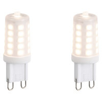 Sada 2 LED žárovek G9 s 3stupňovým stmíváním, opál, 3W, 250lm, 2700K