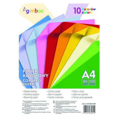 Barevné papíry A4 80 g - intenzivní mix, 100 listů Donau Elektronik