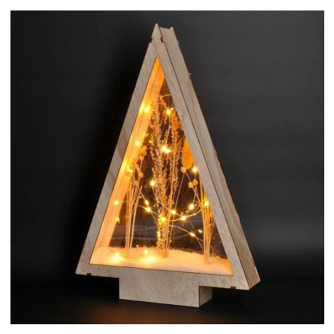 Solight LED vánoční dekorace Zasněžená krajina, přírodní, 2x AA