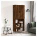 vidaXL Skříň highboard hnědý dub 69,5 x 34 x 180 cm kompozitní dřevo