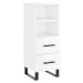 vidaXL Skříň highboard bílá s vysokým leskem 34,5x34x180 cm kompozit