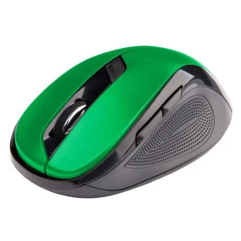 C-TECH Myš WLM-02/Ergonomická/Optická/Pro praváky/1 600 DPI/Bezdrátová USB/Černá-zelená