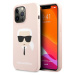 Kryt Karl Lagerfeld KLHCP13LSLKHLP iPhone 13 Pro 6,1" light pink hardcase Silicone Karl`s Head (