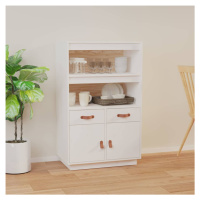 vidaXL Skříň highboard bílá 67 x 40 x 108,5 cm masivní borové dřevo