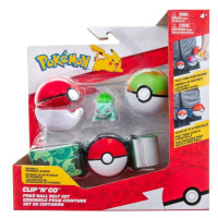 Pokémon Clip and Go set Bulbasaur s páskem - Poké Ball + Nest Ball