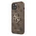 Guess GUHCP13M4GMGBR hard silikonové pouzdro iPhone 13 6.1" brown 4G Big Metal Logo