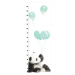 Nástěnná samolepka s měřítkem výšky Dekornik Minty Panda, 60 x 160 cm