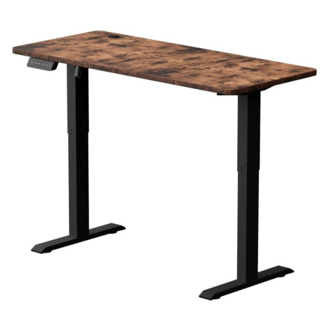 Výškově nastavitelný psací stůl LEVANO 140x60 cm dřevo/černá Donoci