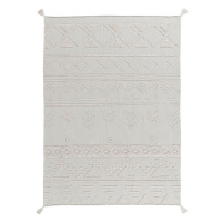 Bílý pratelný ručně tkaný bavlněný koberec 140x200 cm Tribu Natural – Lorena Canals