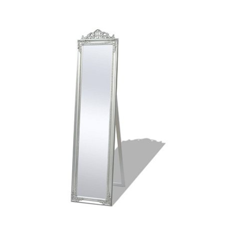 Volně stojící zrcadlo barokní styl 160x40 cm stříbrné SHUMEE
