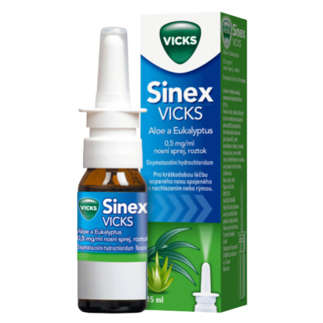 Vicks Sinex aloe a eukalyptus 0.5 ml nosní sprej 15 ml