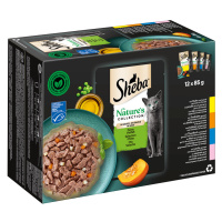 Sheba Nature's Collection v omáčce 12 x 85 g - jemný mix (kuřecí, krůtí, tuňák, losos)