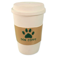 Dog Fantasy Latex hračka kelímek káva se zvukem bílá 12 cm